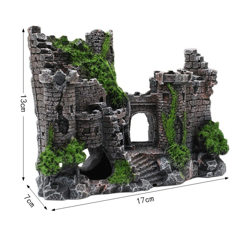 Aquarium fish tank decoration : resin castle