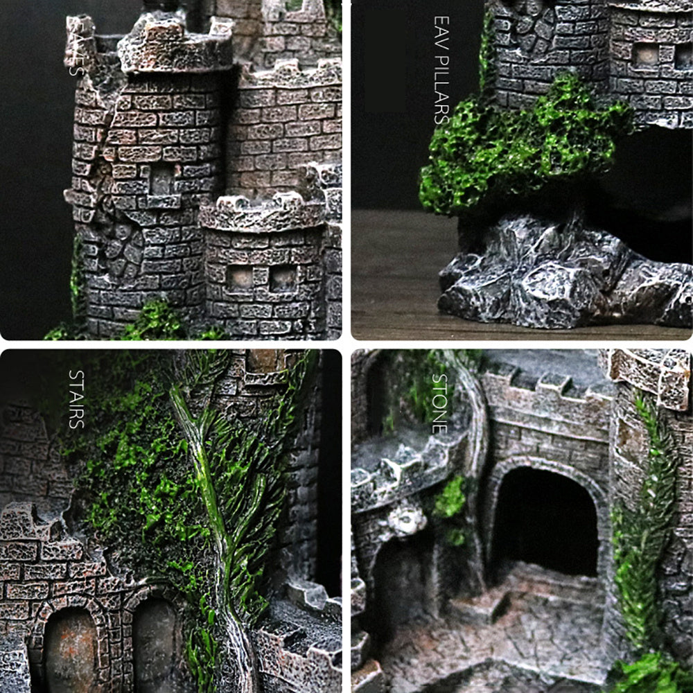 Aquarium fish tank decoration : resin castle